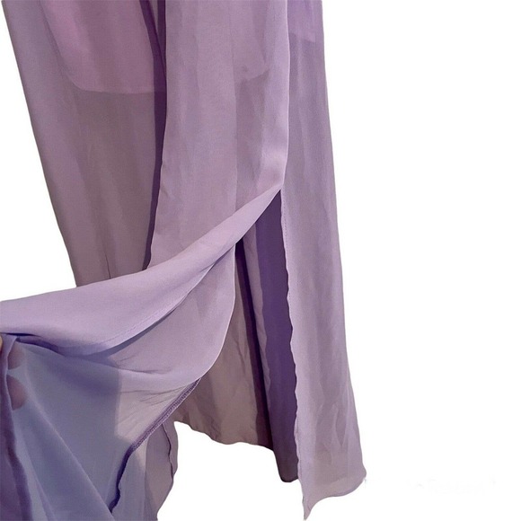 Charlotte Russe Small Strapless Maxi Dress Purple Sheer Party Dance… - Picture 4 of 7